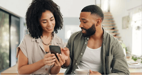 People using app